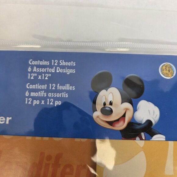 Sandylion Disney Scrapbook Paper 12"x12" Mickey Mouse 12 Sheets-New 2 Packs - Picture 3 of 11